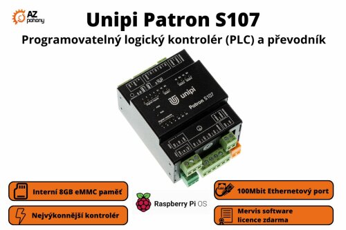 Unipi Patron S107 - Programovatelný logický kontrolér (PLC) a převodník